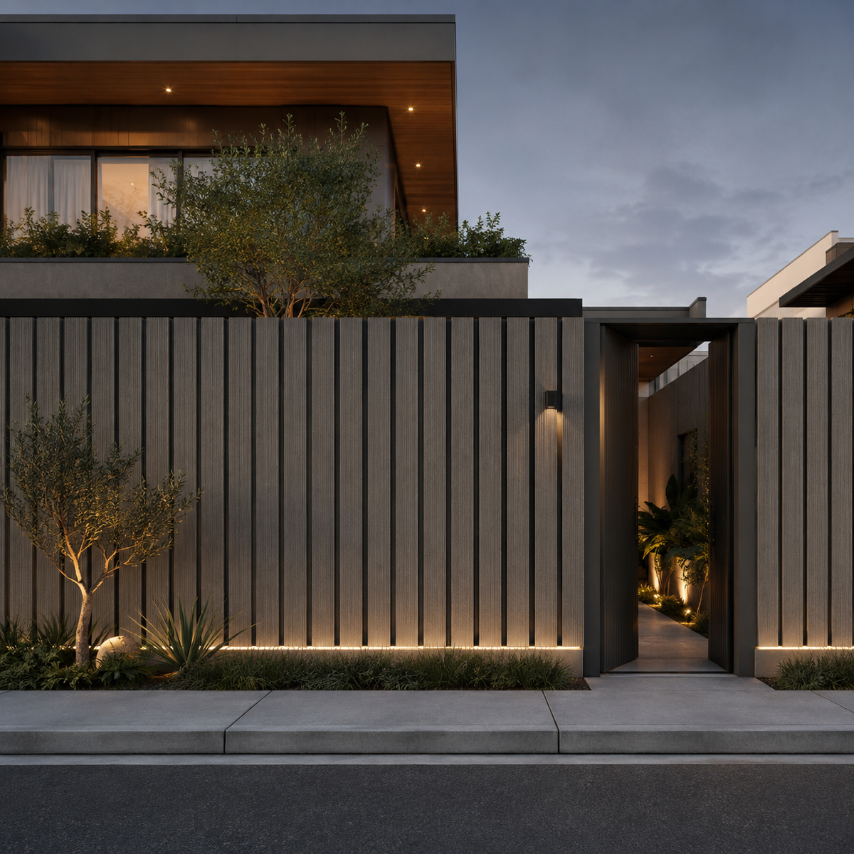 WPC Wall Panel Exterior Gris