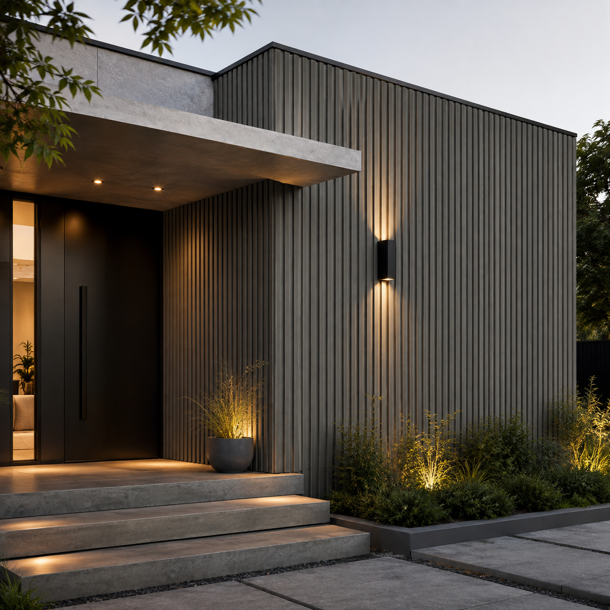 WPC Wall Panel Exterior Gris
