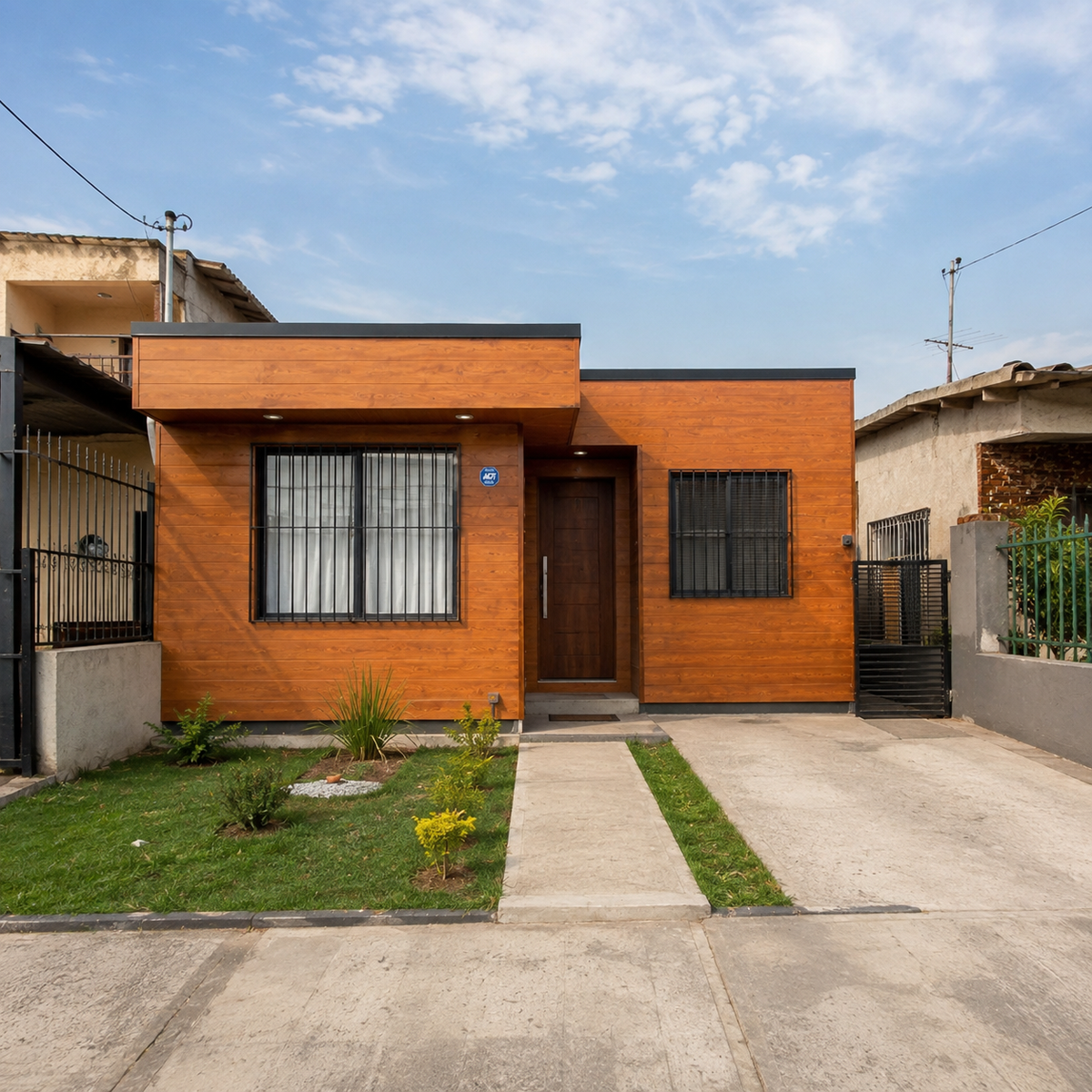 Metal Siding Exterior Símil Madera Roble