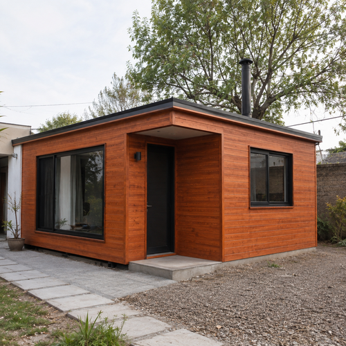 Metal Siding Exterior Símil Madera Cedro
