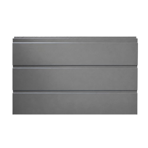 Metal Siding Exterior Símil Madera Gris Grafito