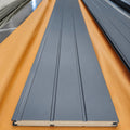Metal Siding Exterior Símil Madera Gris Grafito