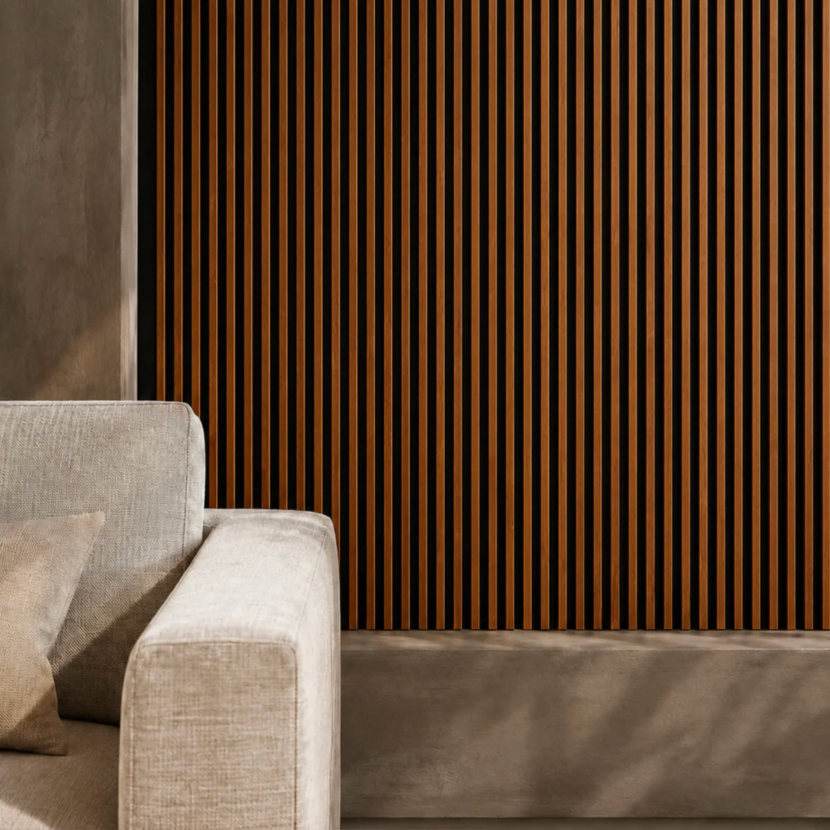 WPC Wall Panel Interior Nogal Fondo Negro