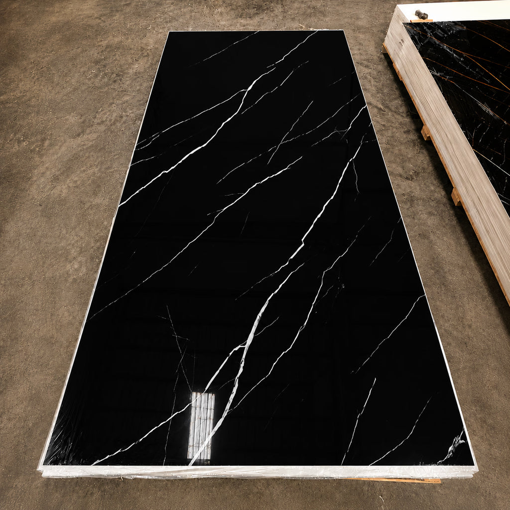 Placa PVC Símil Mármol Negro Monterrey 3mm para Pared
