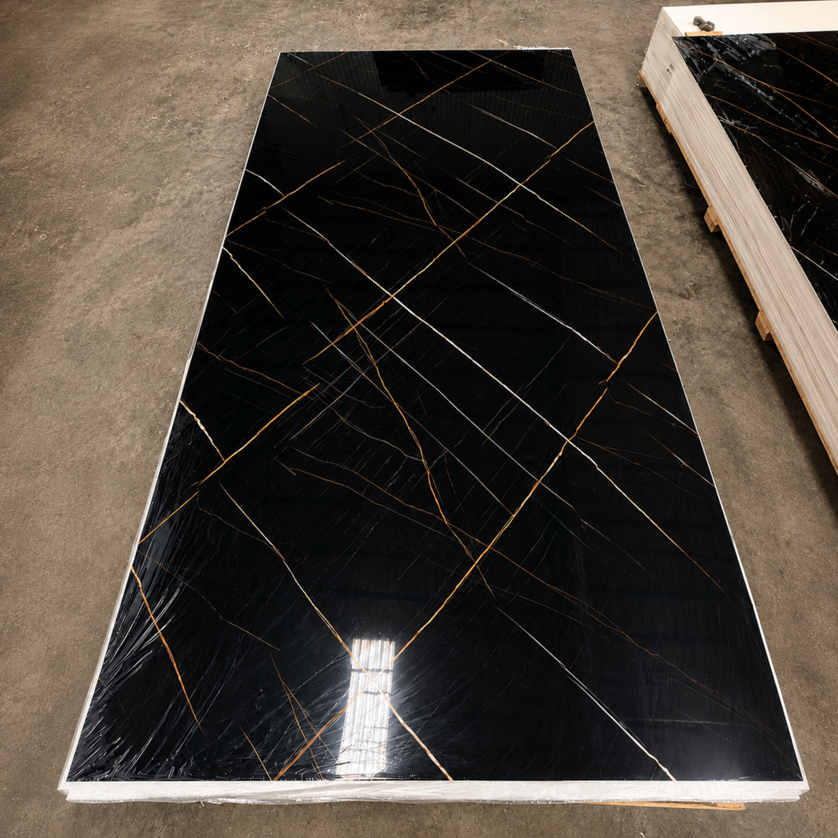Placa PVC Símil Mármol Negro Mirage 2mm para Pared